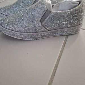 Skechers Silver Slip-On Sneakers
